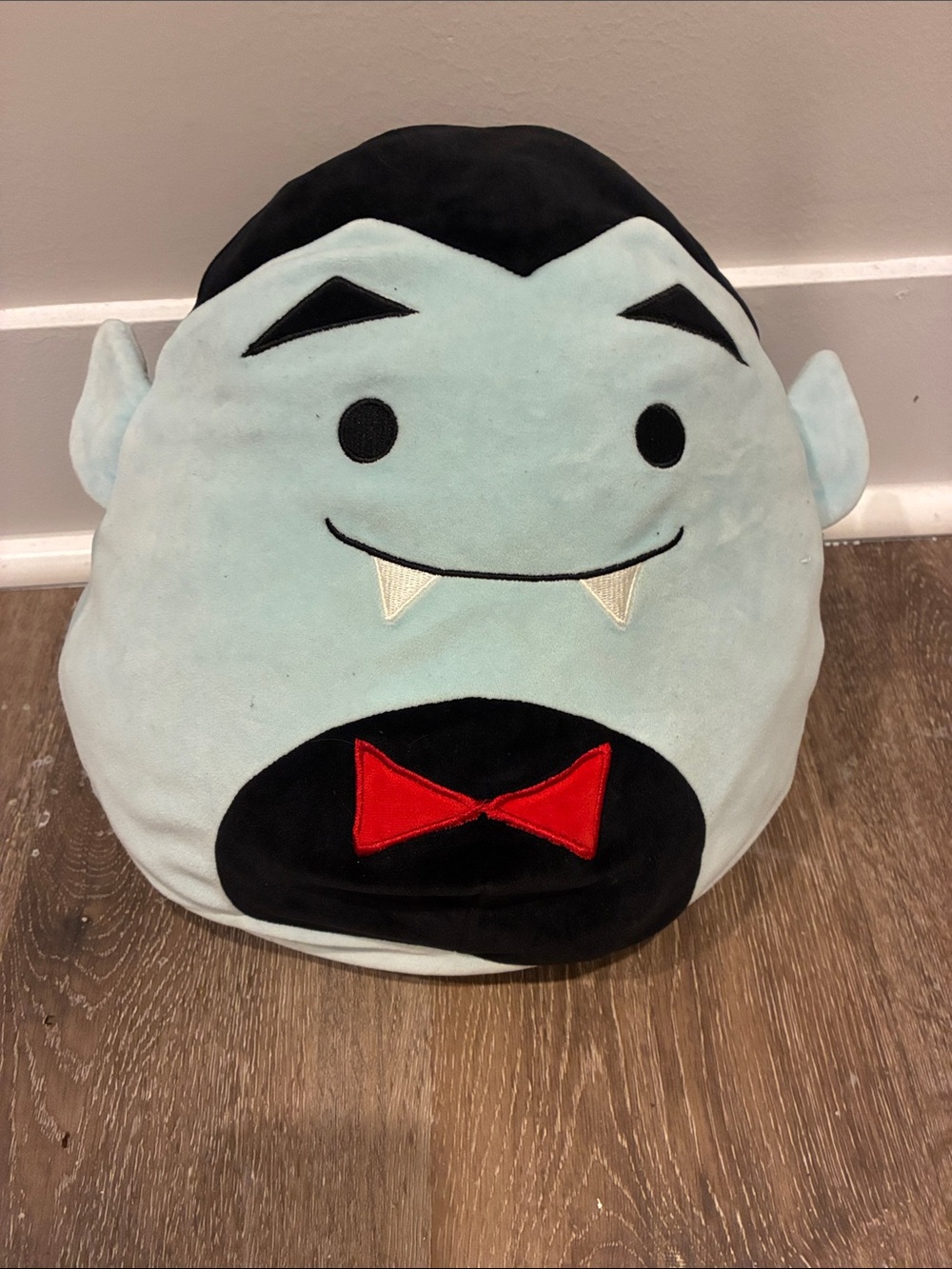 Squishmallows Light Blue Vampire Plush with Red Bow